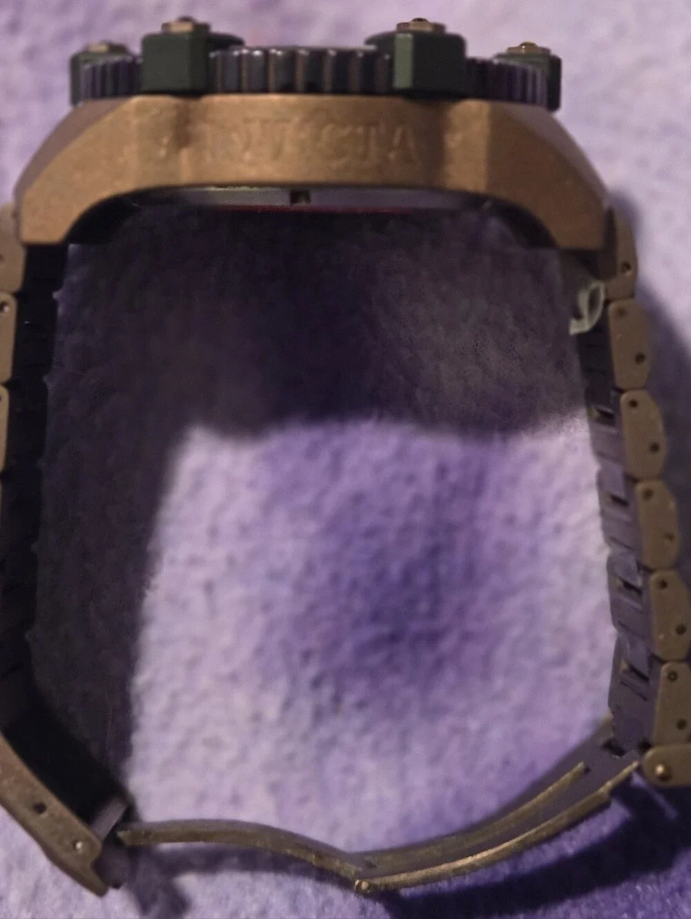 Invicta Black and Gold Multicolor Gem Gauntlet Dial Watch